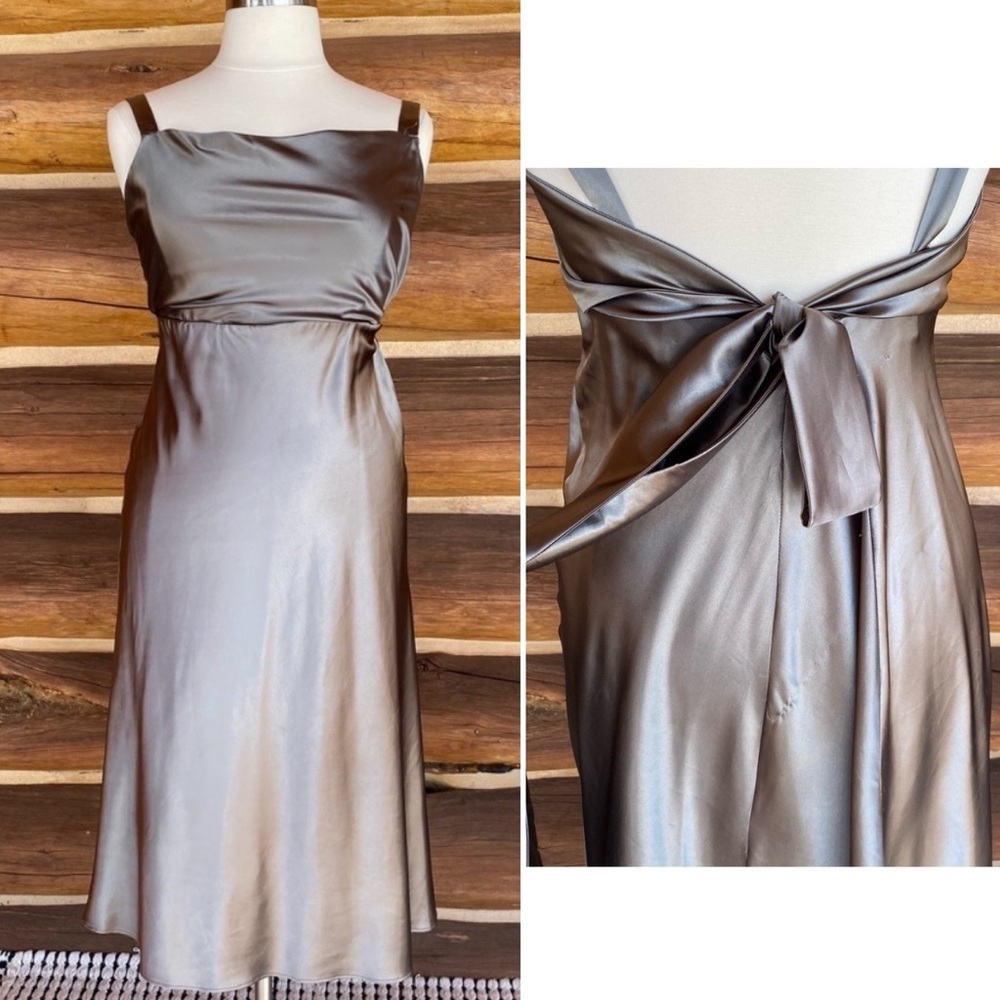 Grace Loves Lace Anya Steele Formal Dress Metallic Silver Womens size XL
